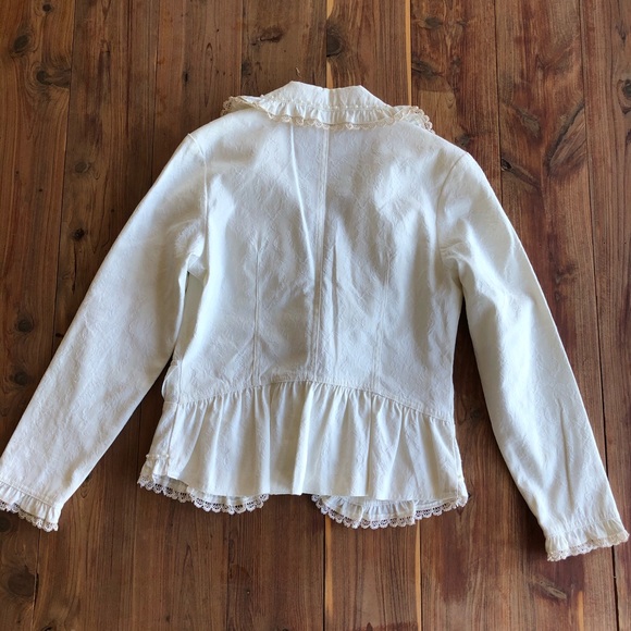 Jensato White & Off White Blazer Jacket - Picture 6 of 12